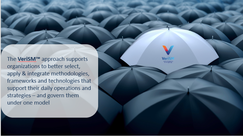 VeriSM™: the service management approach that helps organizations create a flexible operating model to deliver desired business outcomes aligned to the digital age
